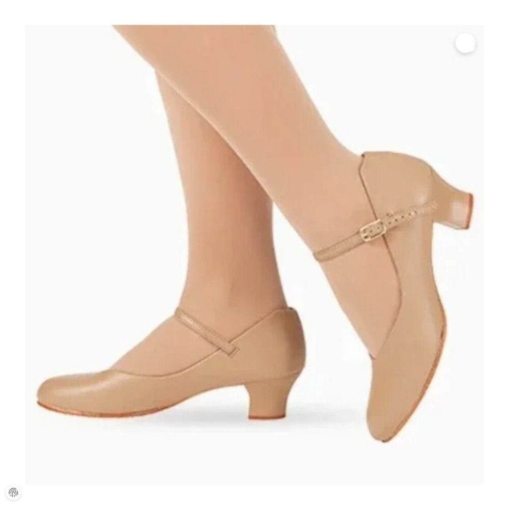 Capezio Womens 550 Jr Footlight Tan Character Dance Shoes 10.5 w wide